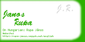 janos rupa business card