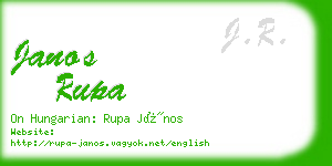 janos rupa business card